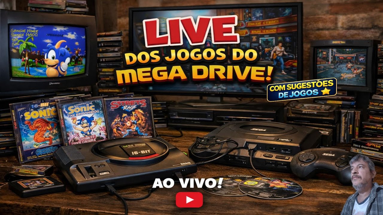 🎮Mega Drive Raiz Ao Vivo: Só Pedrada 16-Bits! 🕹️💣#streetofrage #sonic #sega #megadrive #deusabençoe