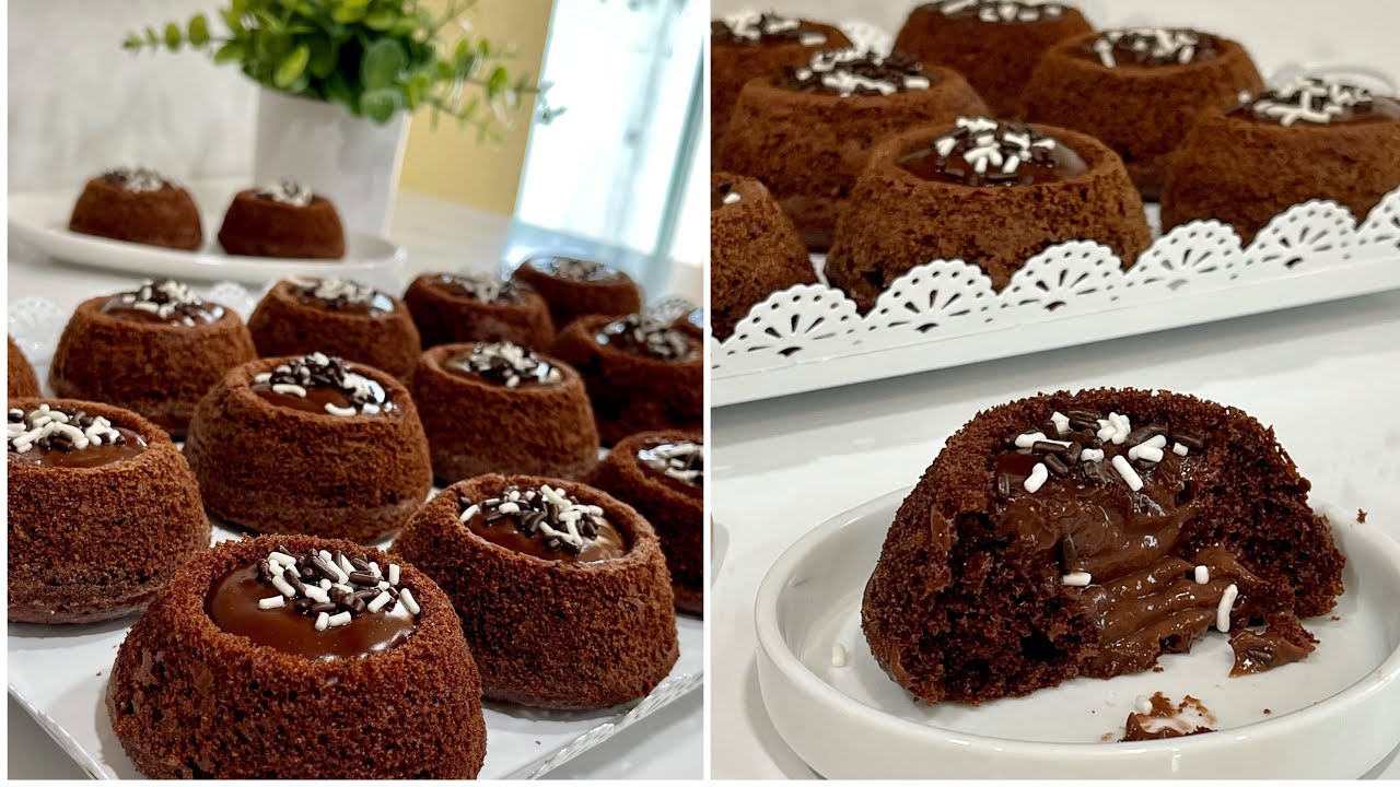 ميني كيك بالشوكولاته 🍫🍫بأسهل طريقة في الخلاط  مذاقهم خطير وكيذوبو فالفم جربيهم بدون تردد👌🏻