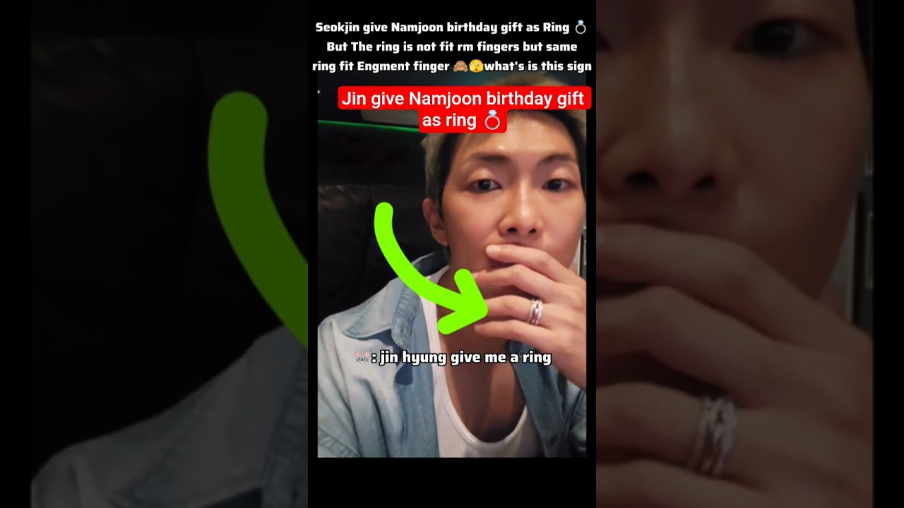 SeokJin Gift Rm Finger Ring😳🙈| namjoon birthday | namjoon live | rm birthday | namjoon update #short
