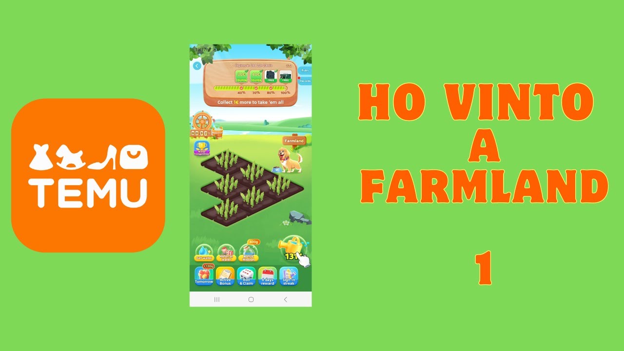 TEMU - HO VINTO A FARMLAND - Prima volta