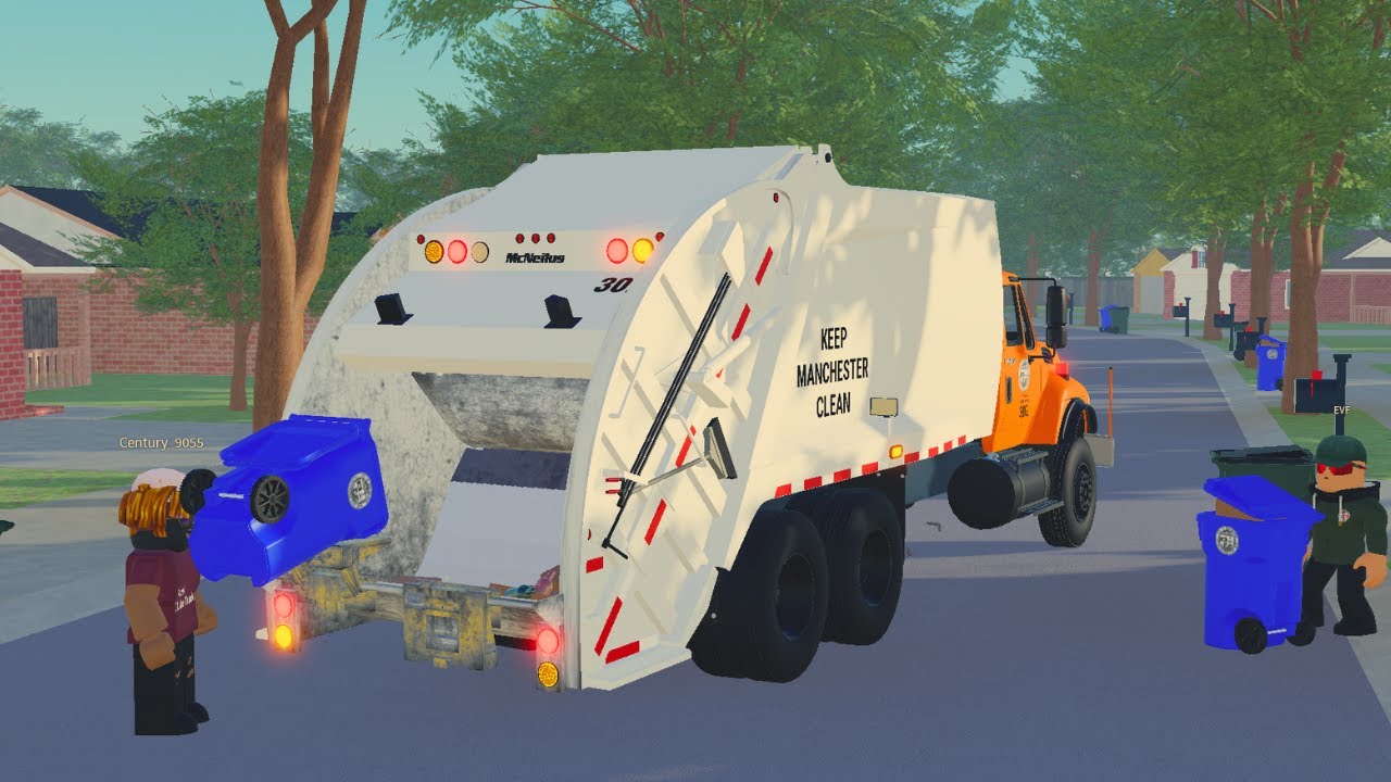 Roblox Garbage Trucks | Manchester McNeilus Rear Loader Garbage Trucks on Trash and Recycling