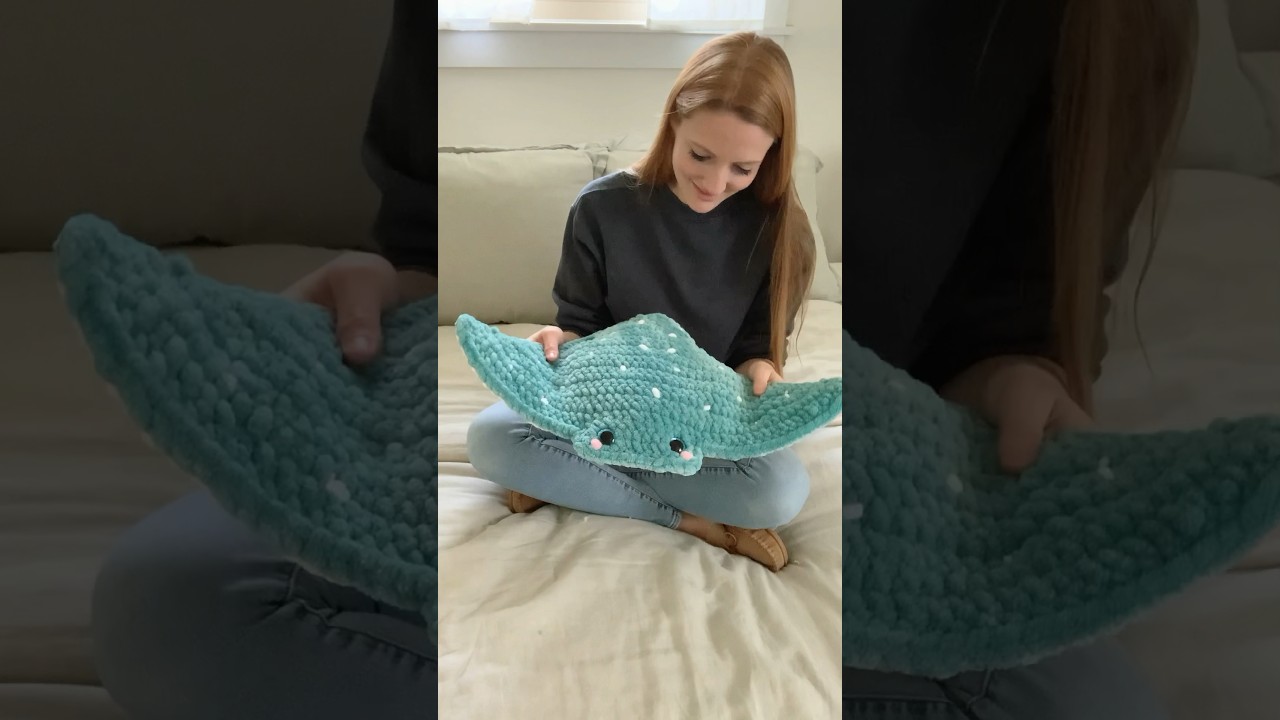 Mega Crochet Ray - 2 Feet Wide! | #crochet #amigurumi