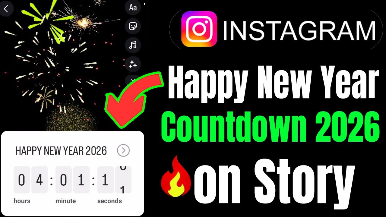 Как добавить обратный отсчет до Нового года 2026 в историю Instagram