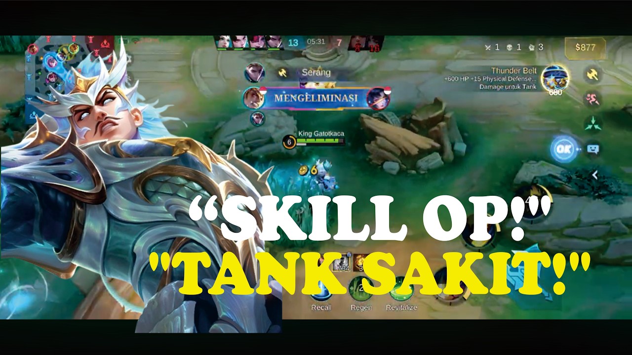 King Gatotkaca game mobile legends skin tide preserver memberikan assist 13