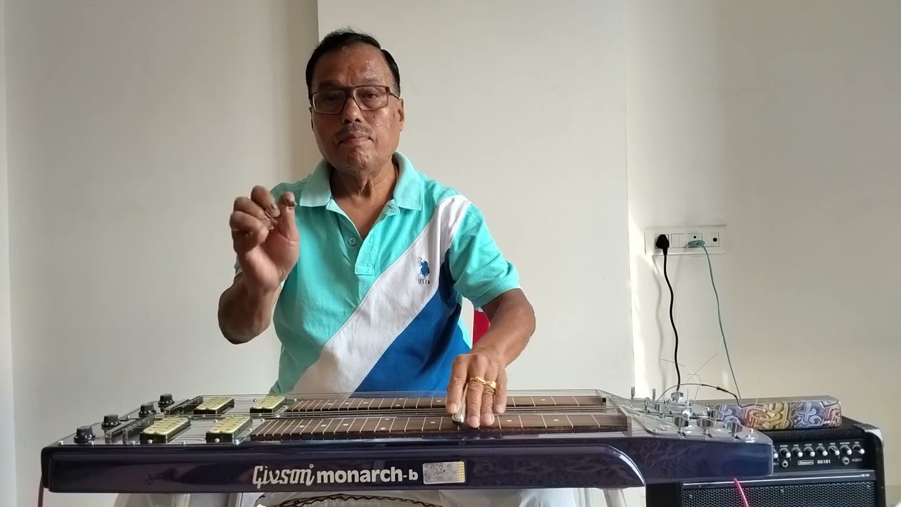 Rabindranath Tagore song "He Khoniker Atithi"on Electric Steel Hawaiian Guitar cover by Sankar Das. 