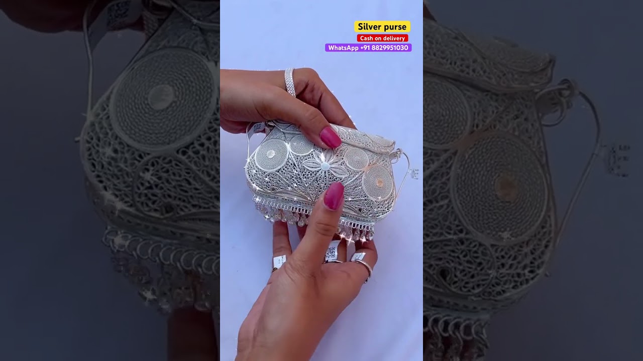 Newdesignersilver purse +918829951030WhatsAppscreenshot for order cash ondelivery #ytshorts #shorts