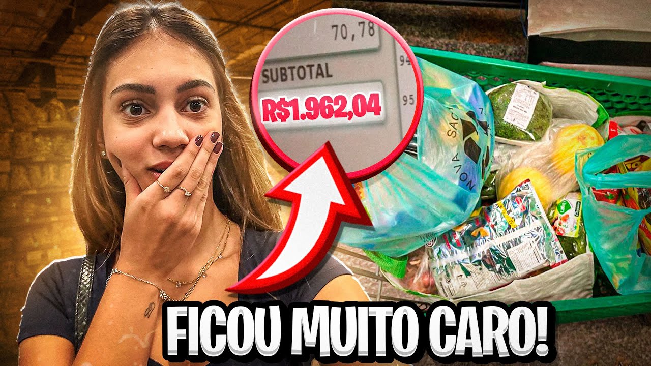GASTEI DEMAIS NO MERCADO 😨 QUASE 2 MIL REAIS!!!