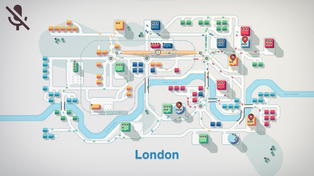 Mini Motorways | London (1096 Commuters) | No Commentary