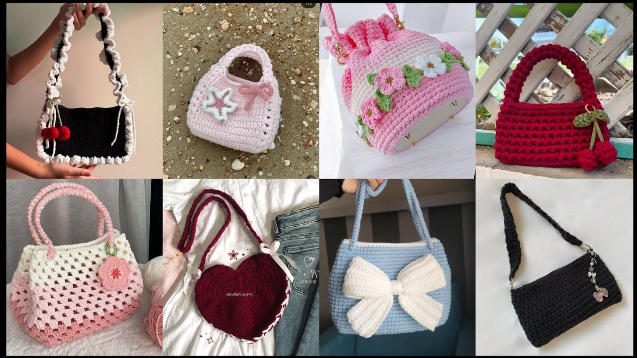 Simple and easy handmade crochet bag 🫶💖