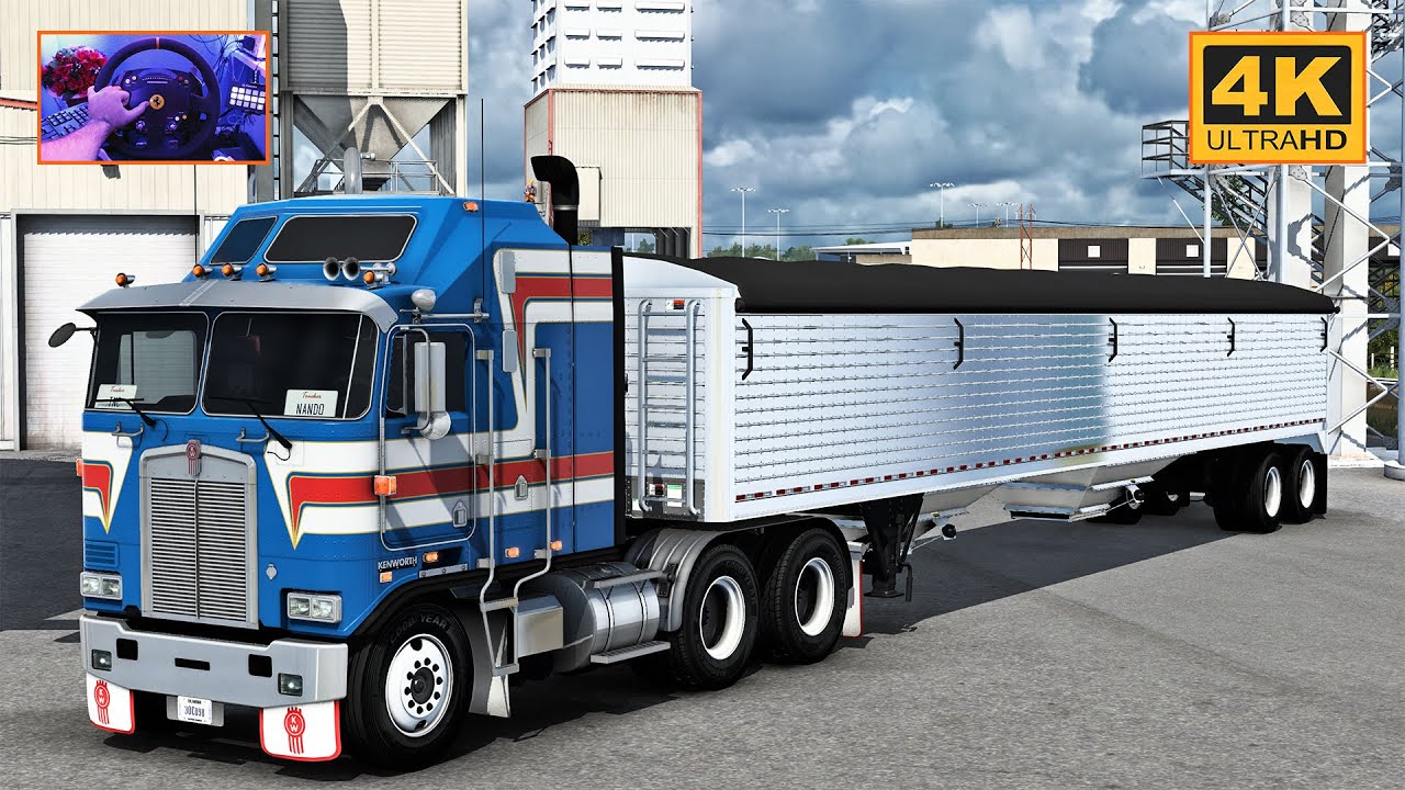 Kenworth K100-E w/ Detroit 8V92T | Great Falls - Kalispell | ATS Gameplay 4K + wheel cam