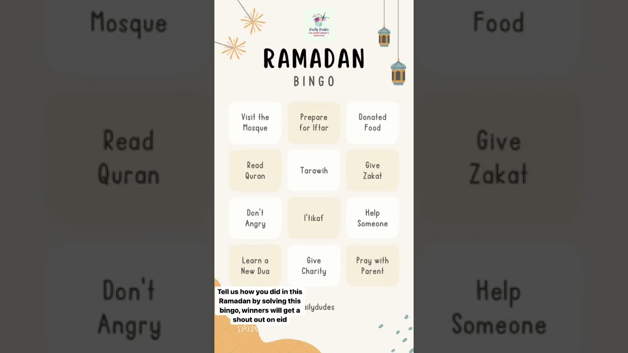 main idea behind this bingo is get people to perform as many good deeds as possible.
