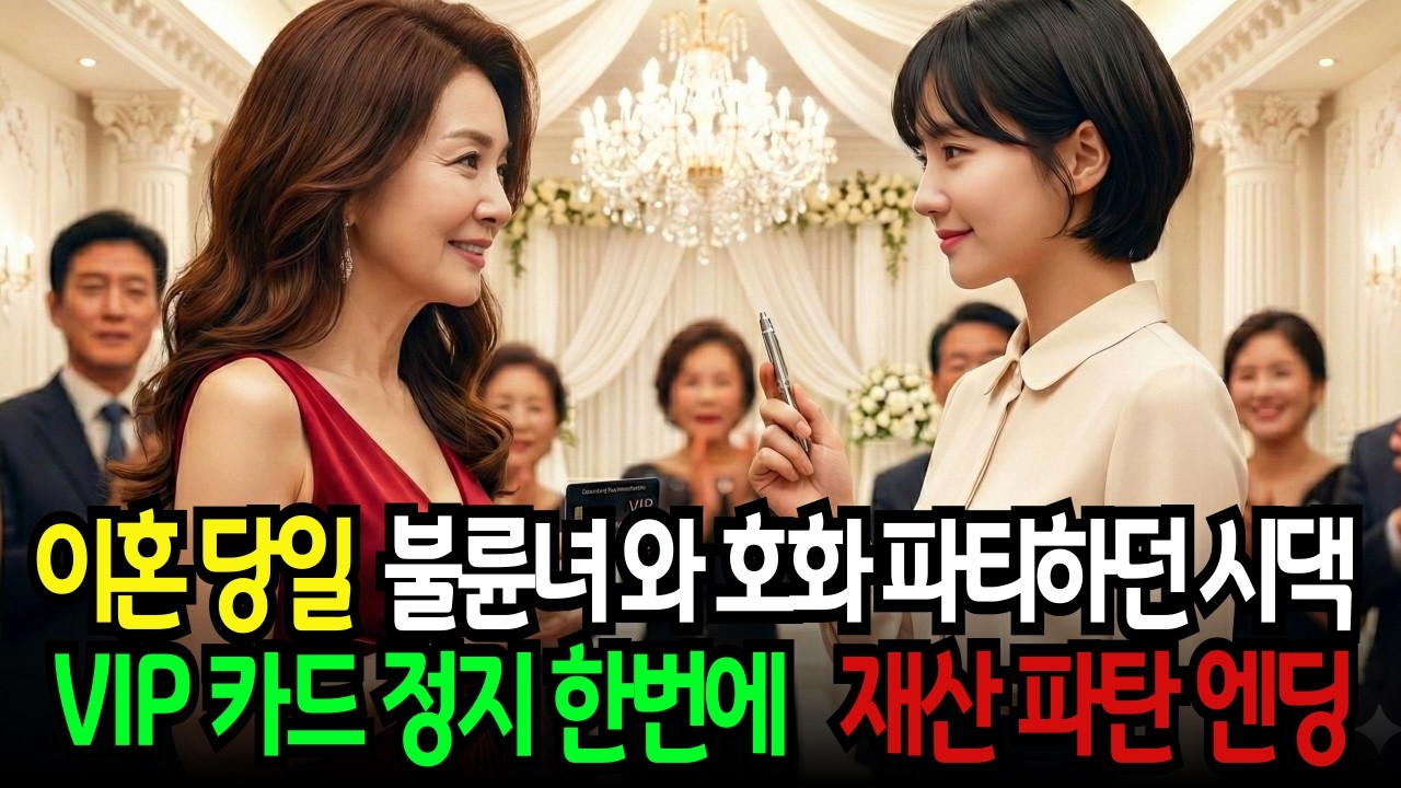 시어머니는 이혼 당일 불륜녀였던 새며느리를 호텔 잔치에서 소개하고 결제하려는 순간 정지된 VIP카드 때문에 화들짝 놀라게 되는데!!
