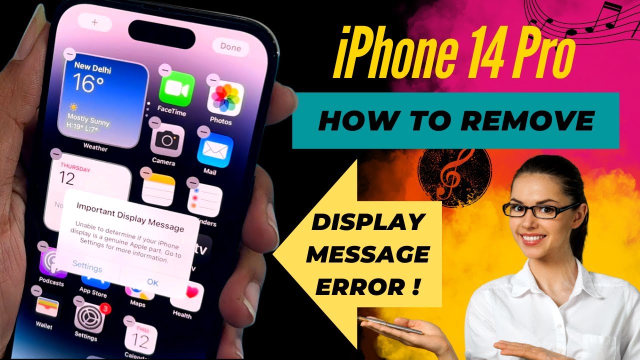 How to Fix iPhone 14 PRO Important Display Message Error! 💯✅