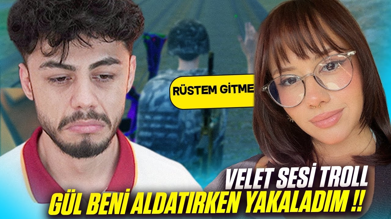 GÜL BENİ ALDATIRKEN YAKALADIM !! ( VELET SESİ TROLL ) - PUBG Mobile
