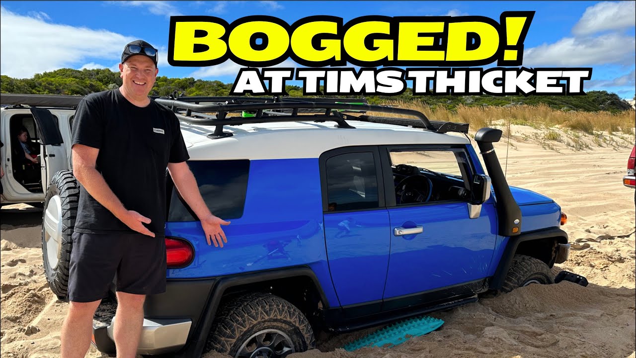 Bogged my FJ Cruiser on its first Beach Trip