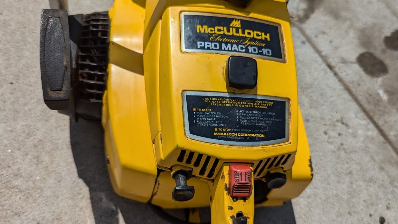 Starting McCulloch Chainsaw Plus Easy Carburetor Adjustment