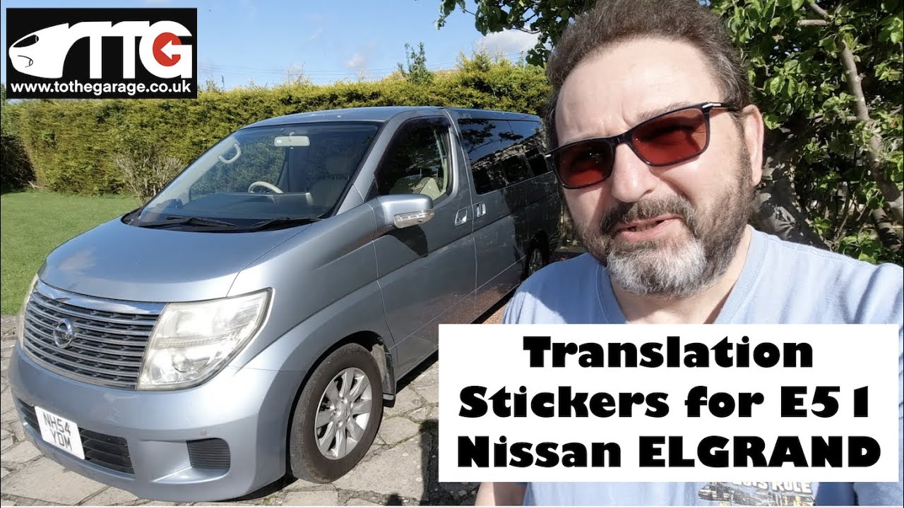 English Translation stickers for E51 Nissan Elgrand controls