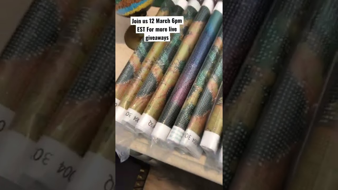 Live Diamond painting Giveaways Sat 12 Mar at 6pm EST. #shorts