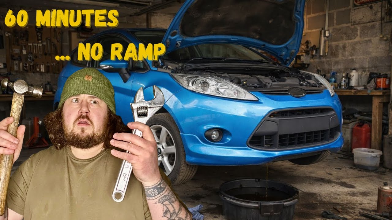 Ford Fiesta service in under 1 hour | No ramp at home. Is it POSSIBLE?