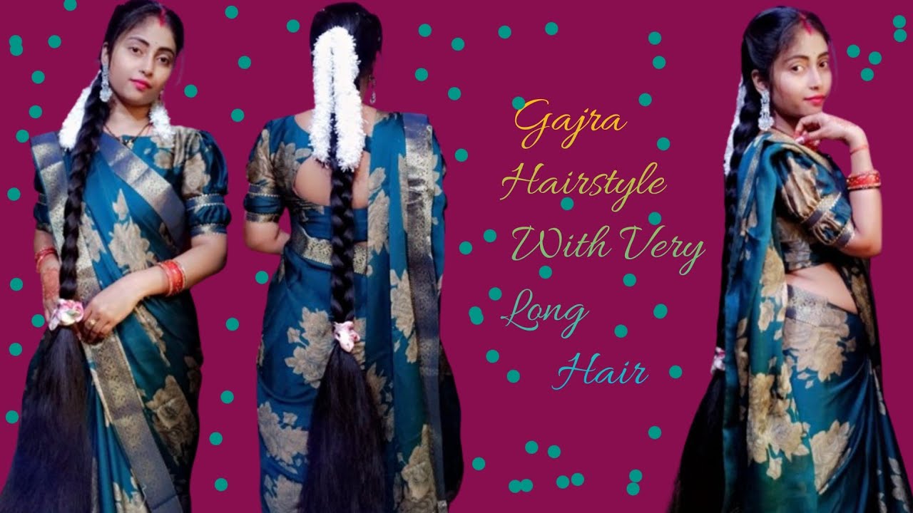 self combing longbraid gajrahairstyle with verylonghair#beautifullonghair#viral#viralvideoe#hairstyl