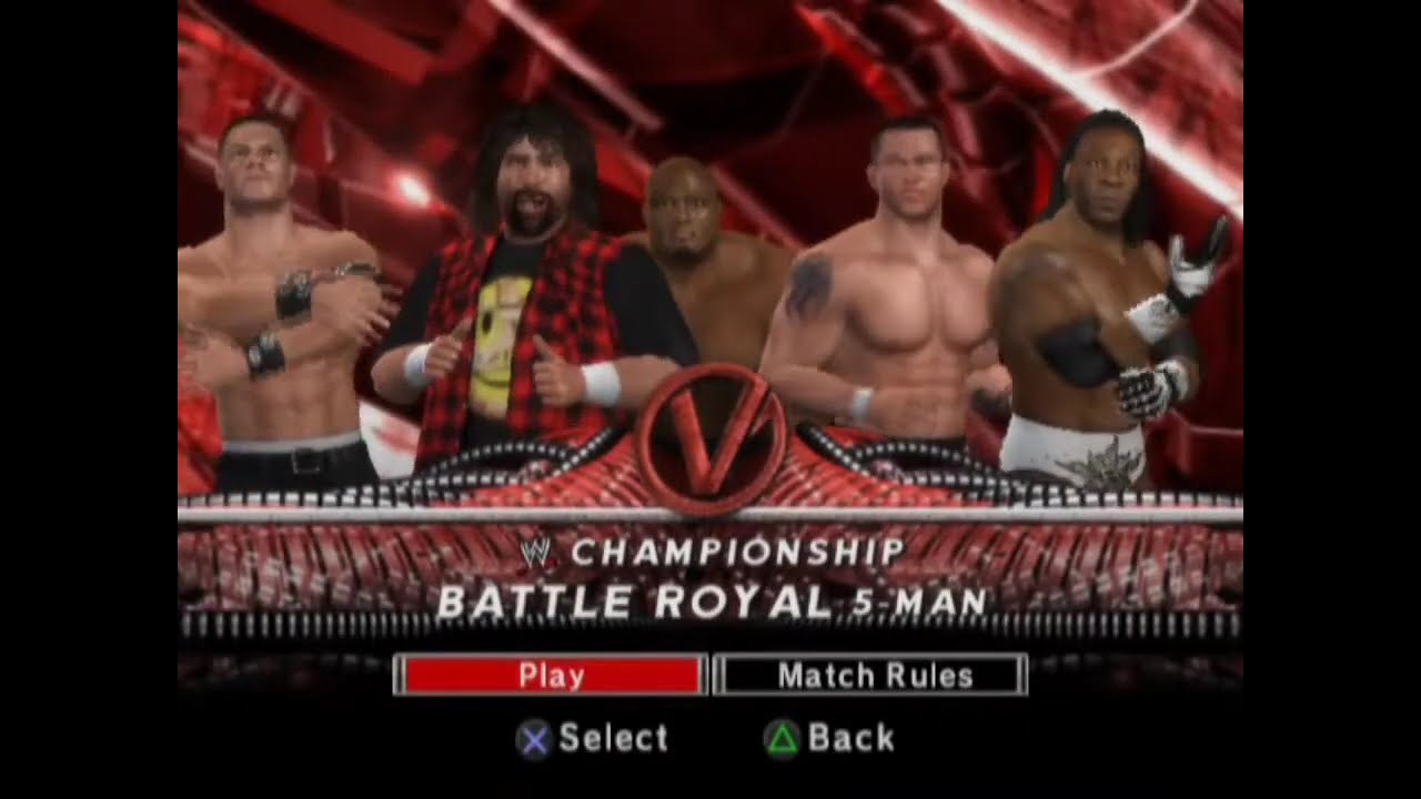 WWE SmackDown vs Raw 2007 - John Cena vs Mick Foley vs Bobby Lashley vs Randy Orton vs Booker T