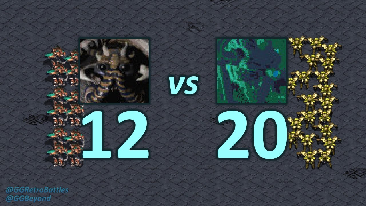 12 Ultralisks vs 20 Dragoons - Similar Mineral Cost - StarCraft Retro Battles
