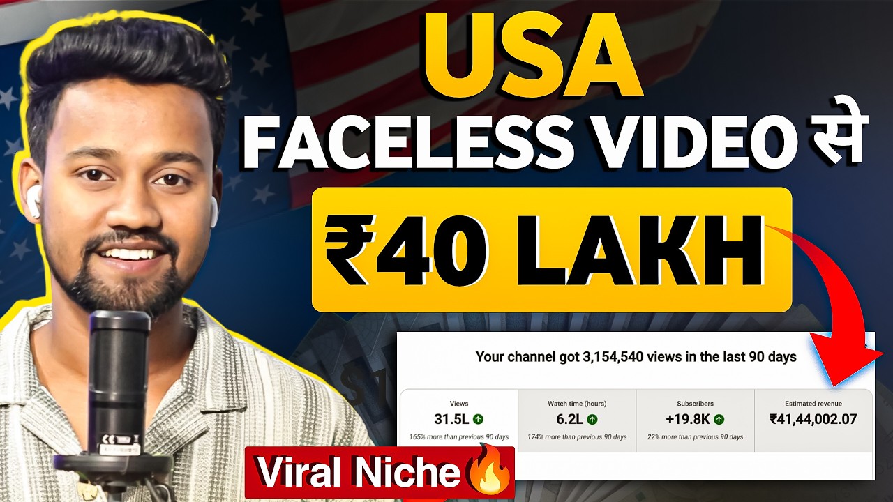 🔥Best Viral USA Faceless YouTube Niche That Made Me ₹40 Lakhs (Proof + Strategy) | Yt Gyan Abhishek