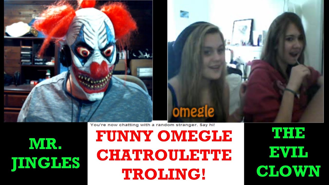 Funny Chatroulette Trolling! | Omegle Chat Roulette Troll With Funny Evil Clown Mr. Jingles