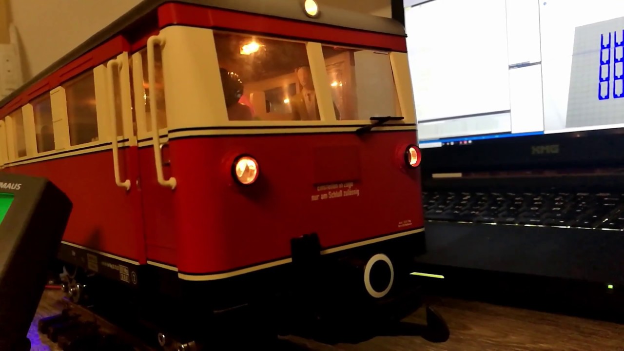Digitalisierung DRIVE-SB + IntelliSound4 bei LGB Triebwagen Hannover Wismar Schweineschnäutzchen
