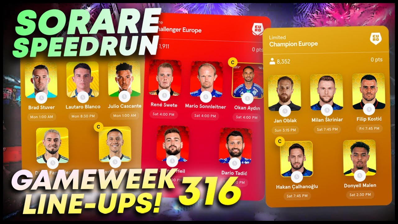 DNPs EVERYWHERE & GAMEWEEK 316 LINE-UPS! | Sorare RTG Speedrun