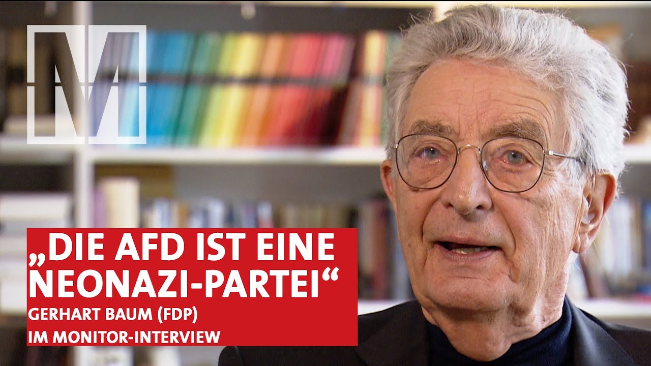 „Die AfD ist eine Neonazi-Partei“ – MONITOR-Interview mit Gerhart Baum (FDP)