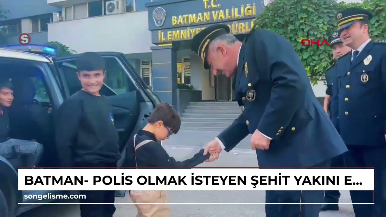 Batman- Polis olmak isteyen şehit yakını Eren'e emniyetten sürpriz