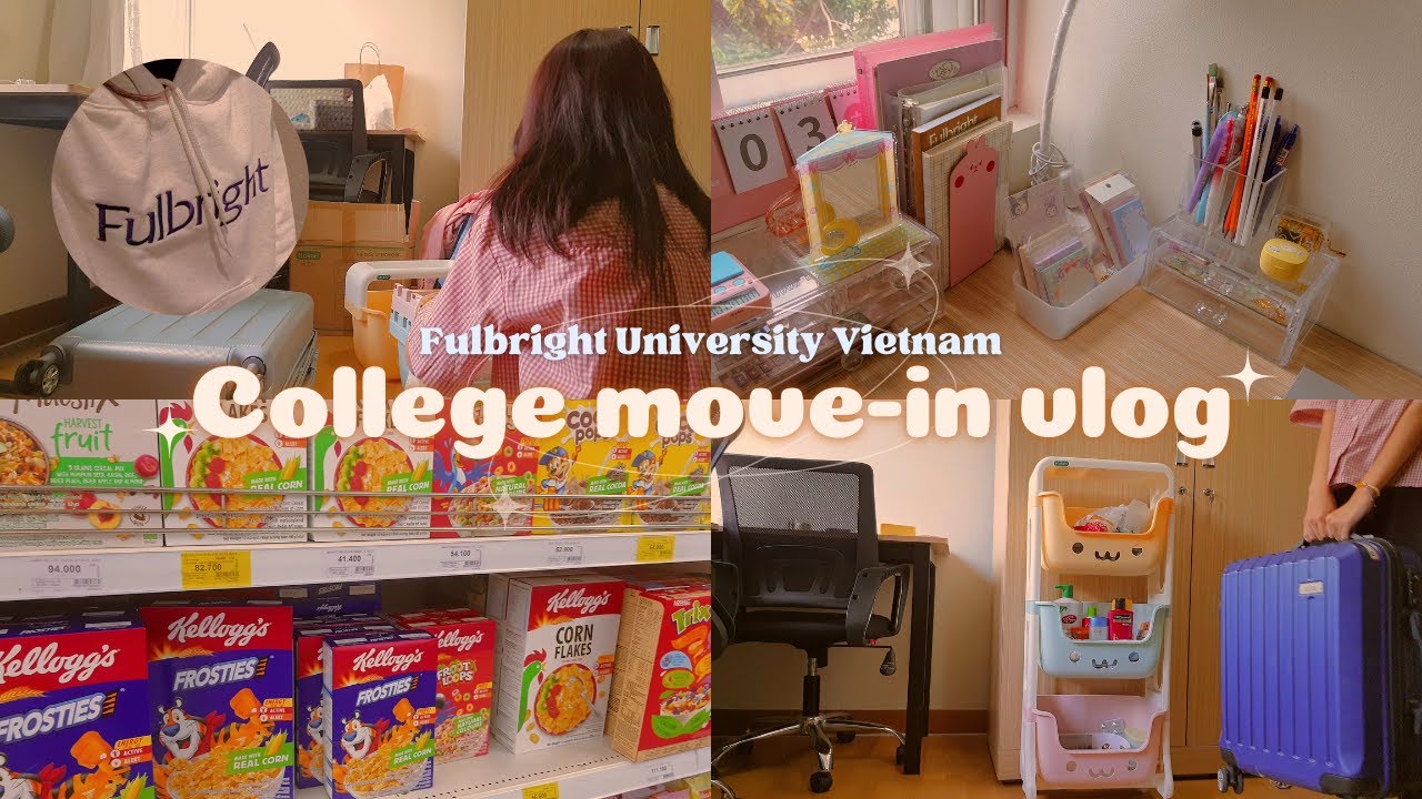 MÌNH CHUYỂN VÀO KÝ TÚC XÁ (*´▽`*) college move-in vlog ✧ Fulbright University Vietnam