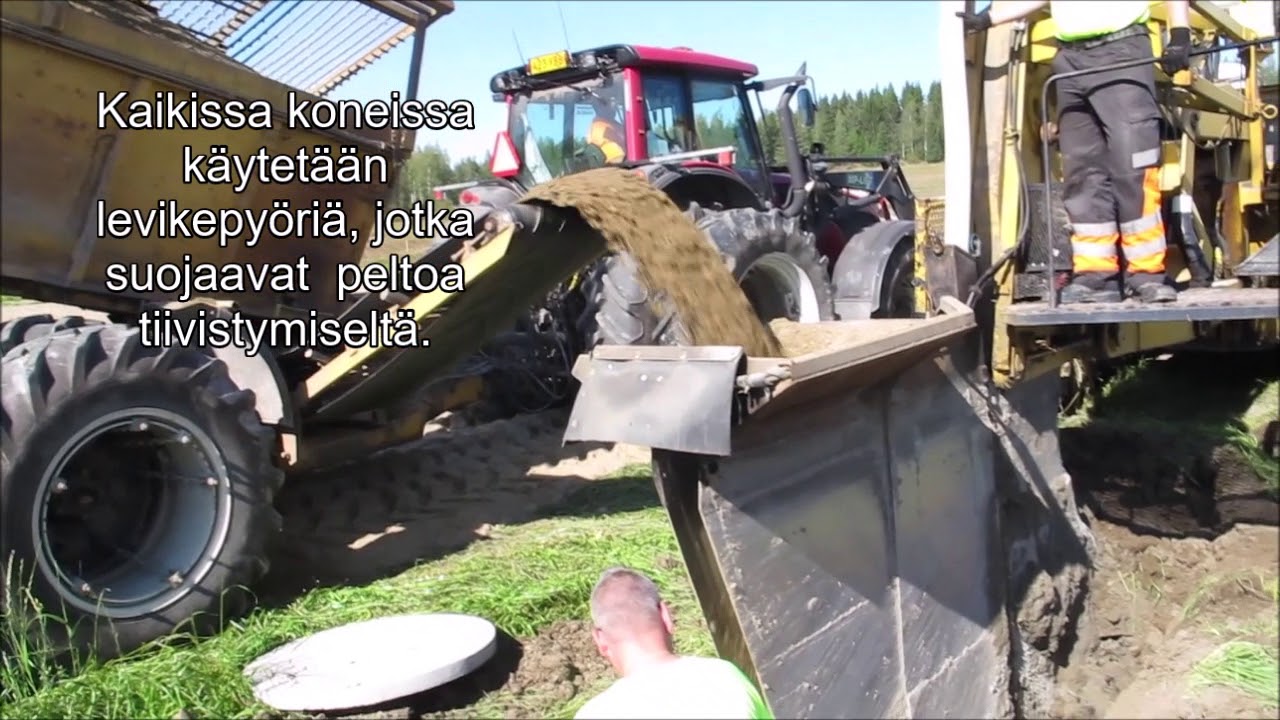 Salaojituksen toteutus aurakoneella