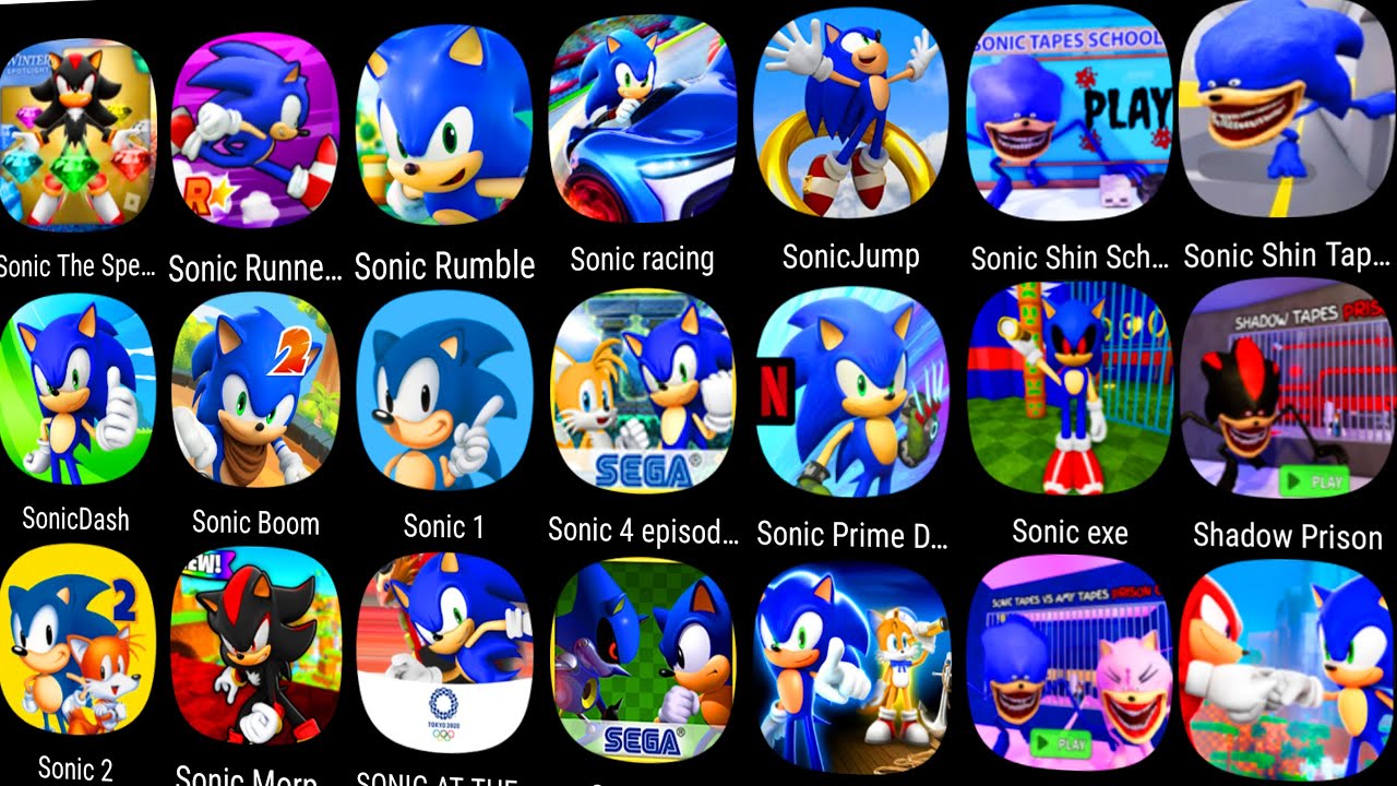 Sonic Racing,Sonic Forces,Sonic Rumble,Sonic Dash+,Sonic Runners,Sonic Mania Plus,Sonic Dream Team..