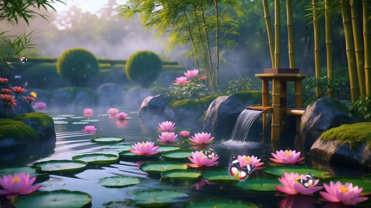 Calm Night Therapy 🌿 Soft Water Sounds to Release Stress and Anxiety