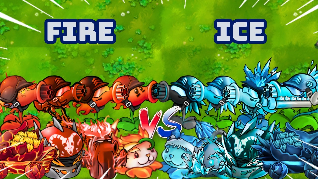 PvZ 1 Fusion 3.4 Challenge!! Team Fire vs Team Ice | Who Will Win???