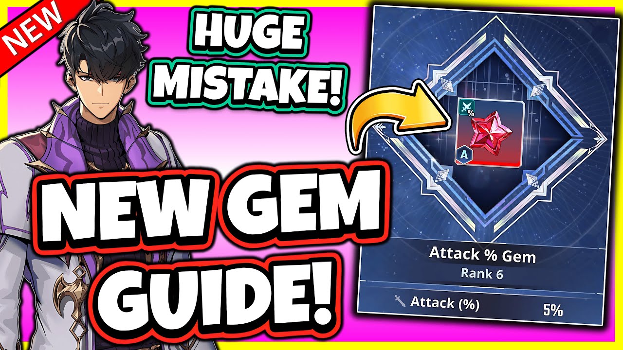 HUGE POWER GAIN & MISTAKES! BEST GEMS GUIDE! RANK 6 GEMS & NEW FEATURES! [Solo Leveling: Arise]