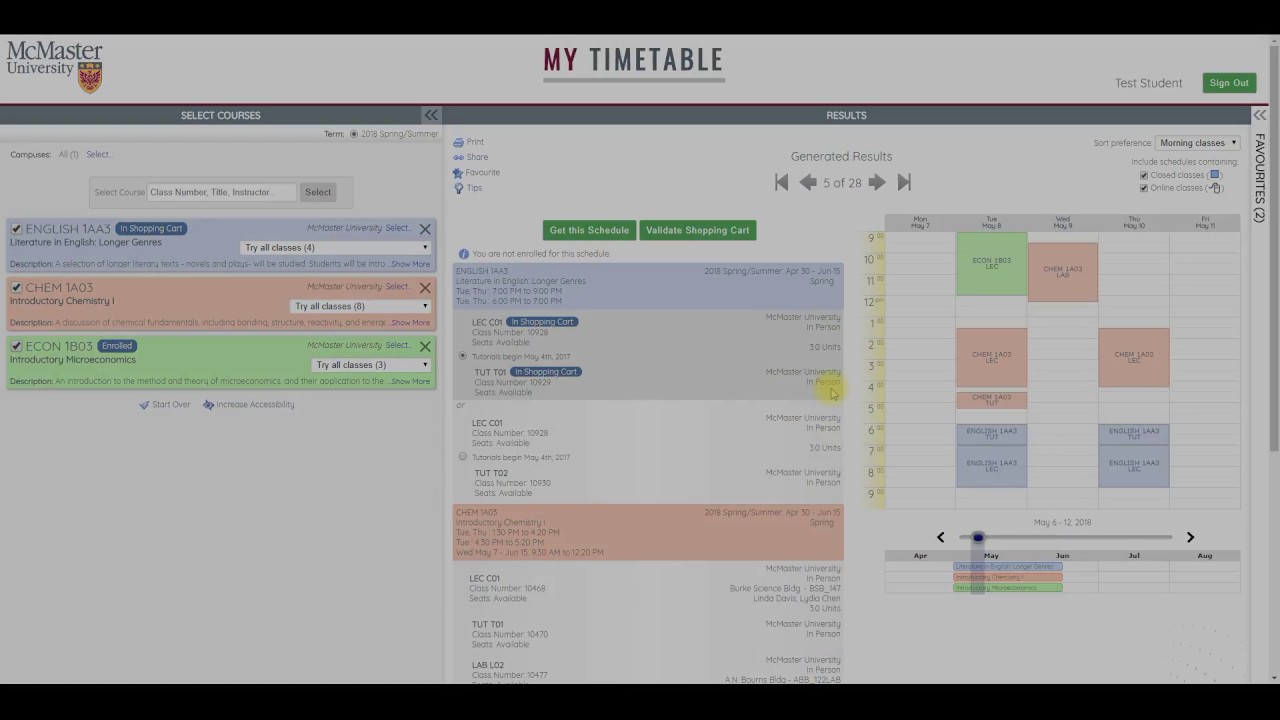 Запись на курсы &mdash; MyTimetable (3/3)