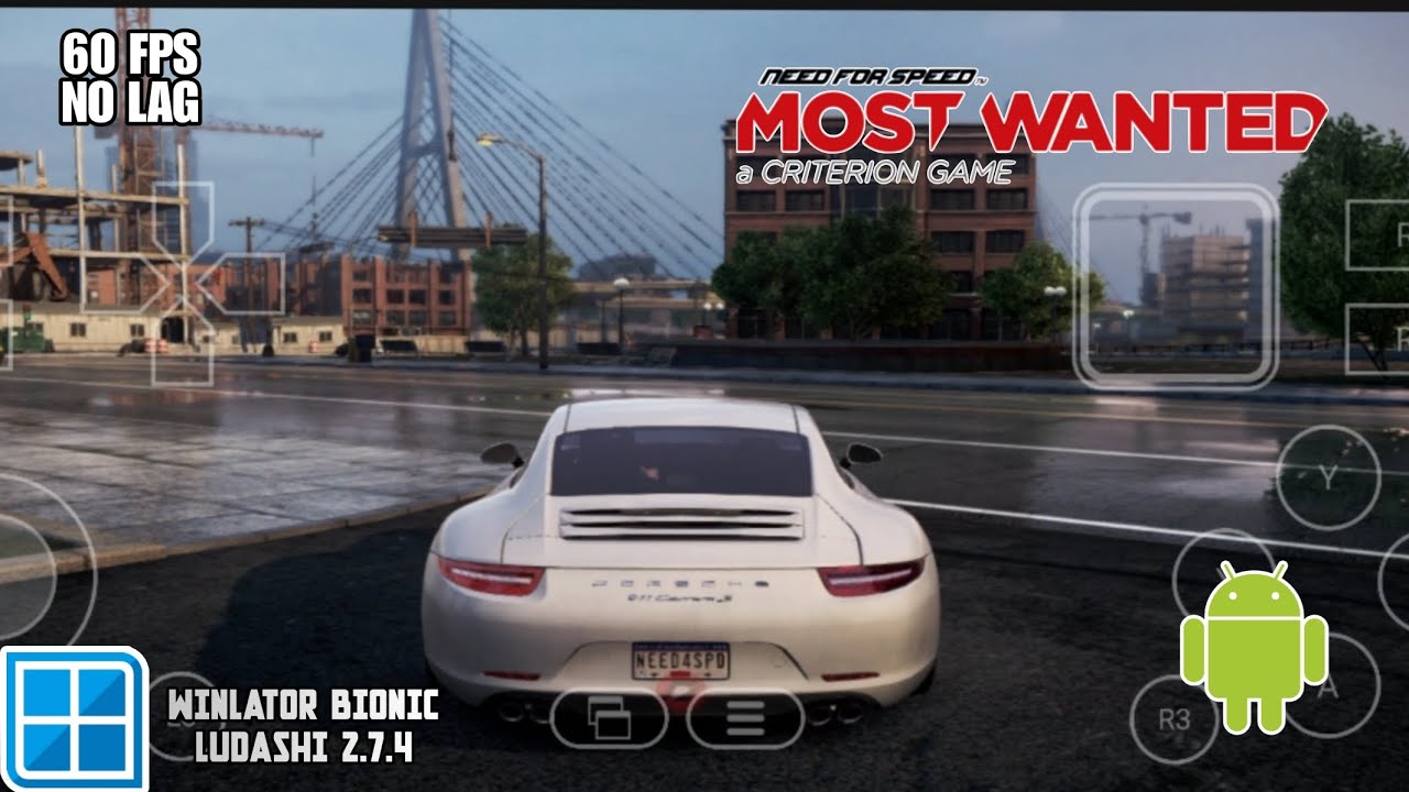 🔥 NEED FOR SPEED : MOST WANTED ON ANDROID WINLATOR BIONIC LUDASHI 2.7.4 | SETUP+ GAMEPLAY 