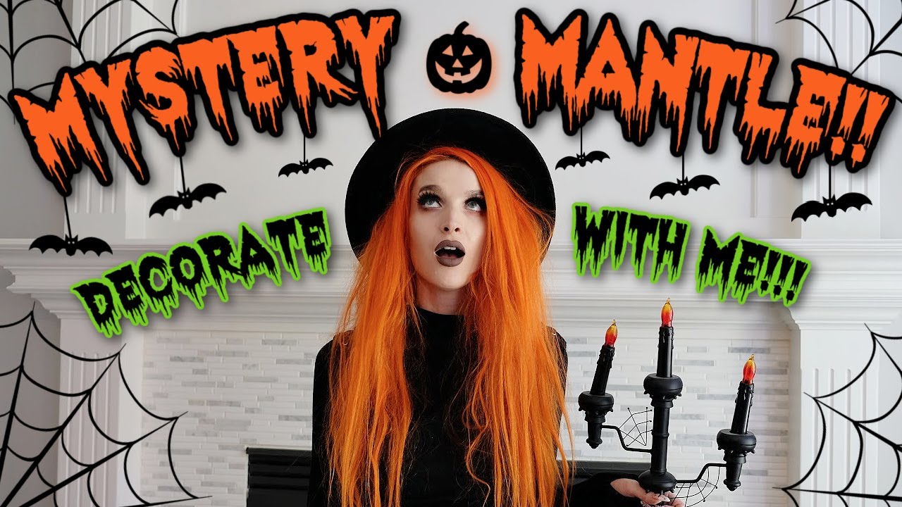 MYSTERY HALLOWEEN MANTLE!! DECORATE WITH ME!!!