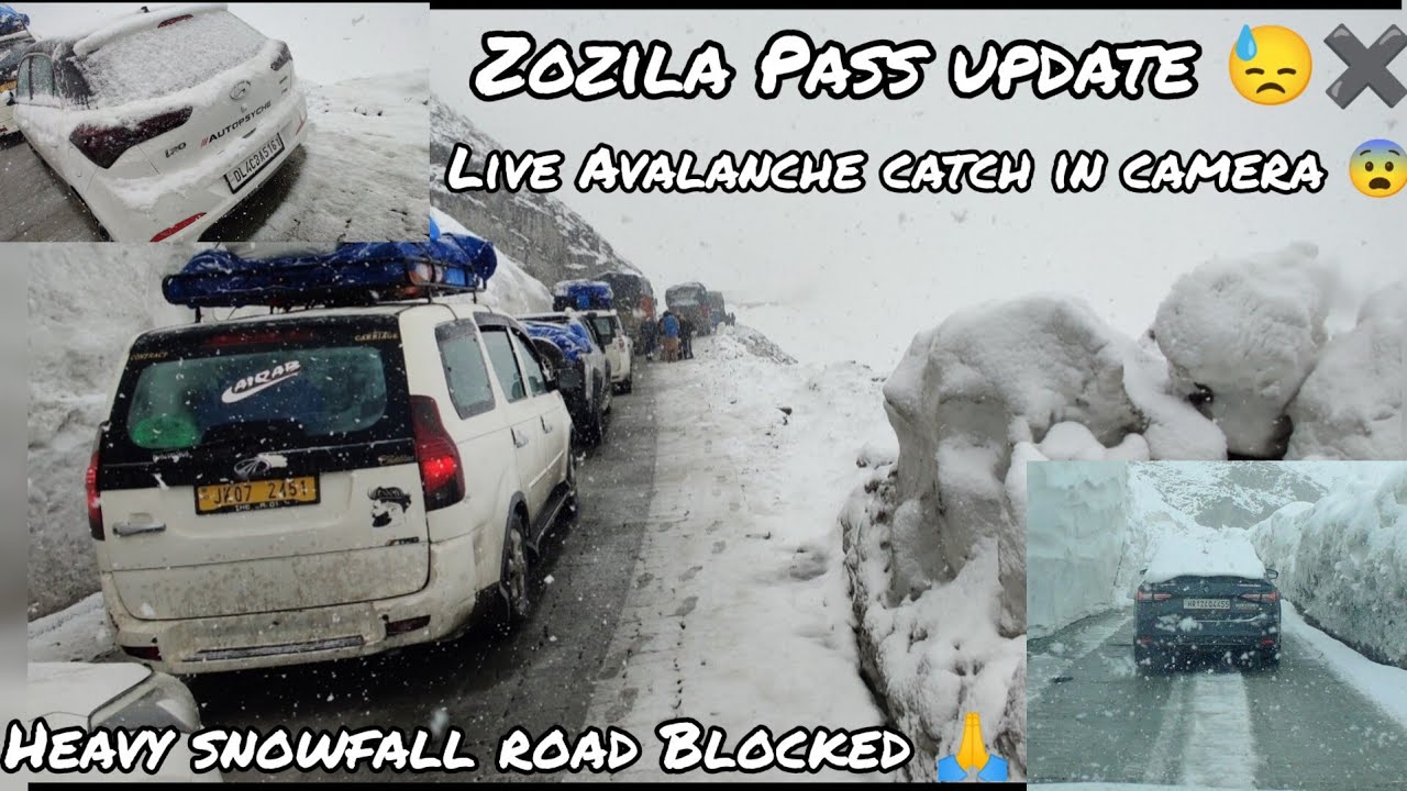 Live Avalanche In Zojila Pass || Road Blocked 😓||Ladakh Jana Almost Cancel hai✖️ ||Ladakh ep 3