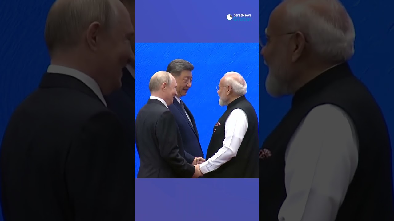 Modi, Putin & Xi  seen together at sidelines of SCO Summit | #shorts #modi #sco #putin #xijinping