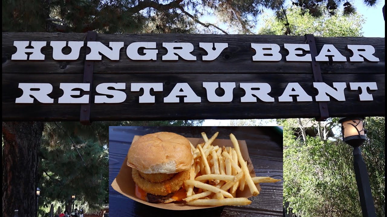 Mealtime at Disneyland- Hungry Bear Restaurant (BBQ Bacon Cheeseburger)