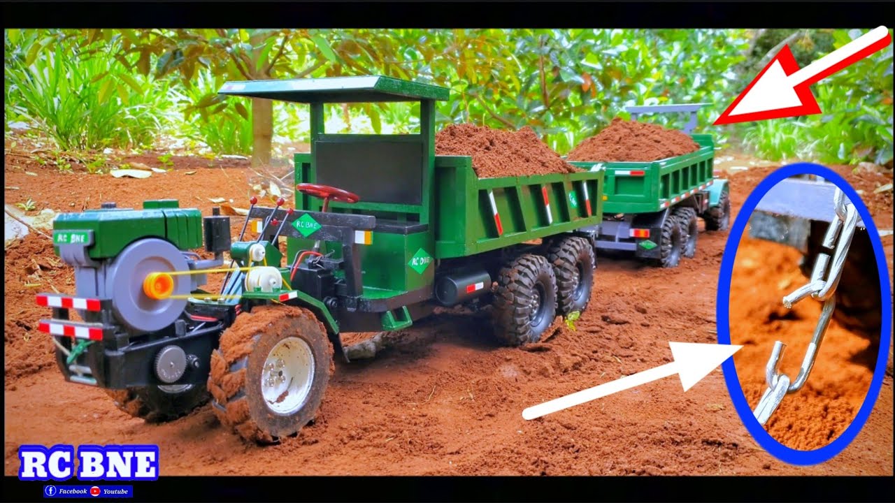 RC BNE _ 2 carts pull together _ 2 công nông 6x6 kéo co 🤗🤗