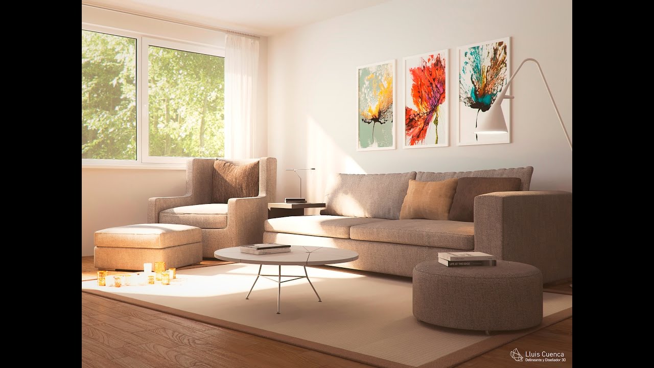 3D Interior Rendering - Timelapse - 1h work