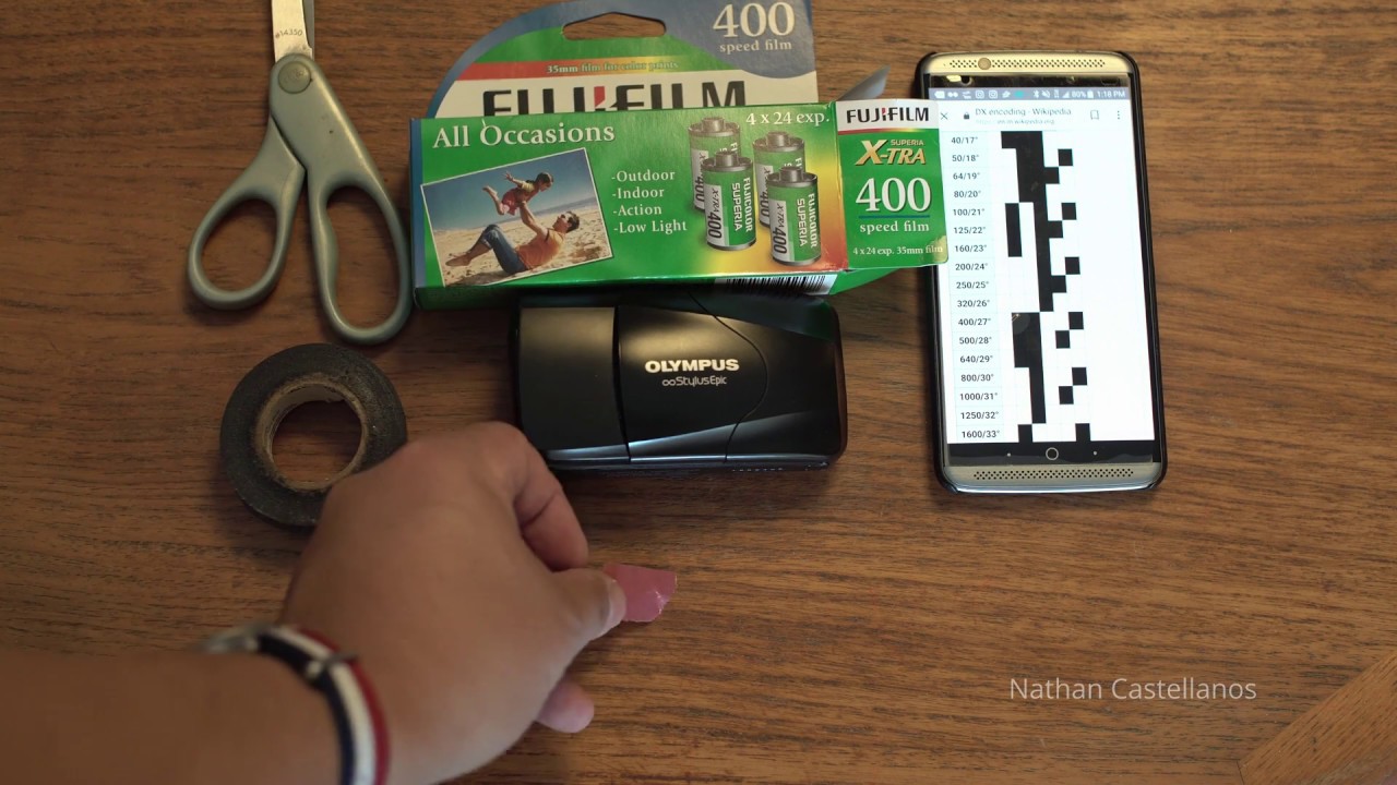 Hack your film camera - over expose a point and shoot with  DX code hack!