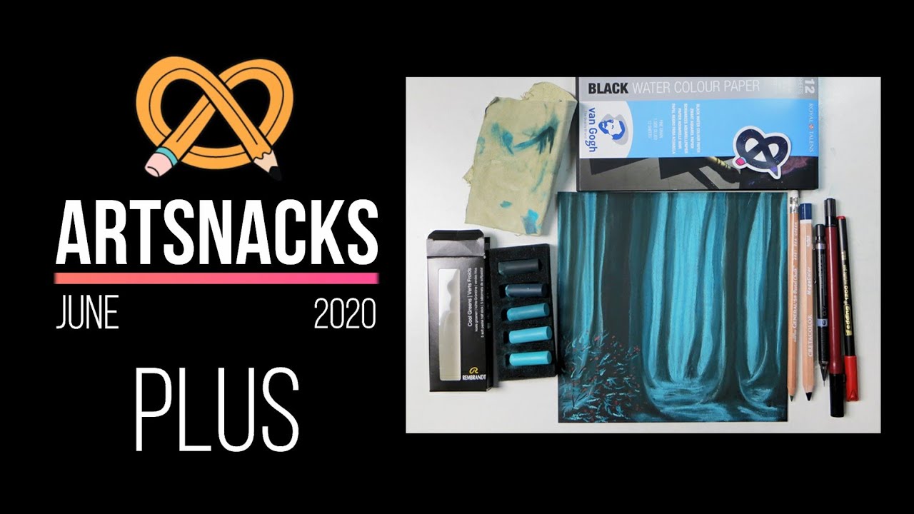 Artsnacks PLUS June 2020 //  Art supplies unboxing, challenge // Rembrandt pastels AGAIN