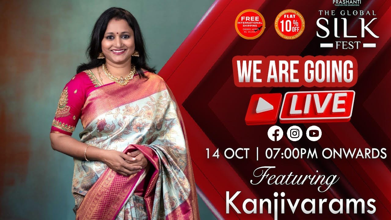 Prashanti Sarees | Global Silk Fest Live 3 | Kanjivaram sarees  | Online Collection 14 Oct