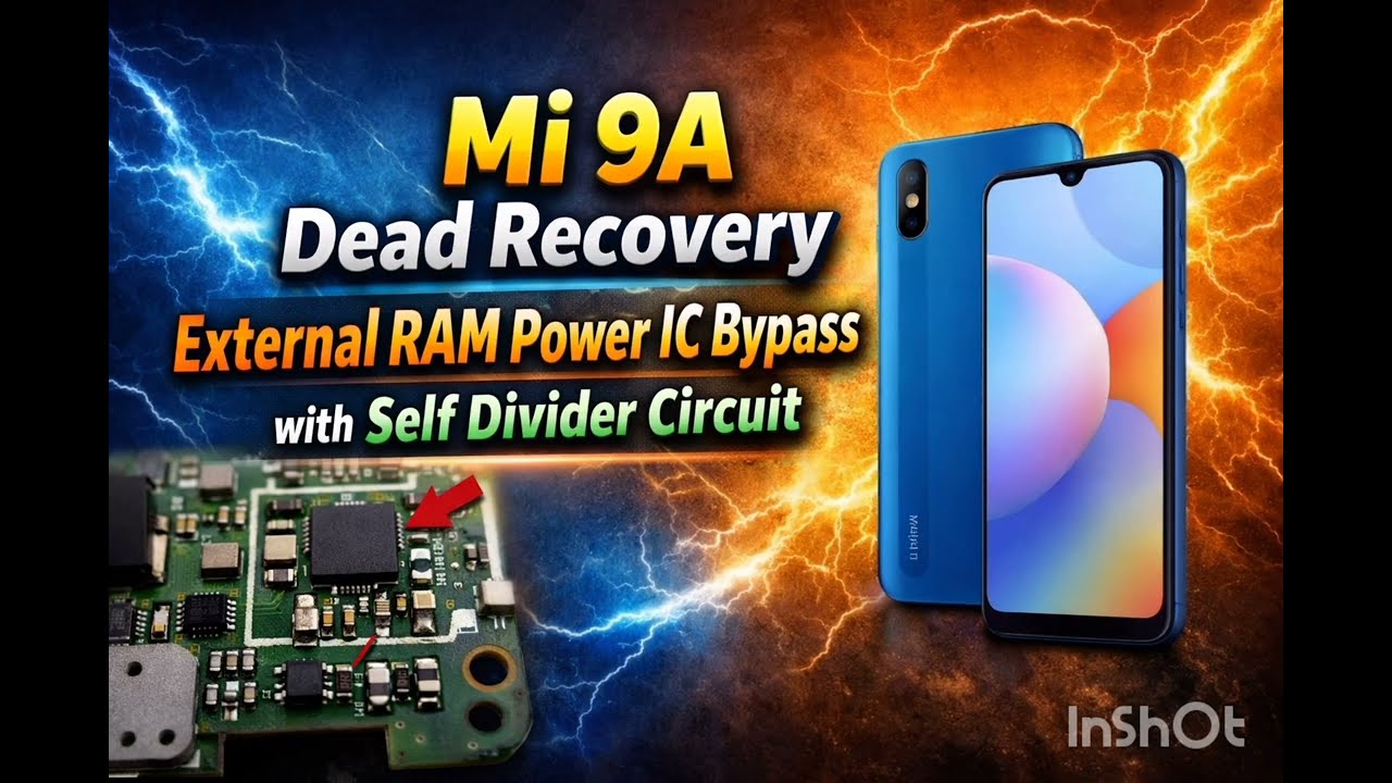 Mi 9a external RAM power ic bypass and dead recovery, mi 9a dead solution, mi 9a bulk fluctuation 